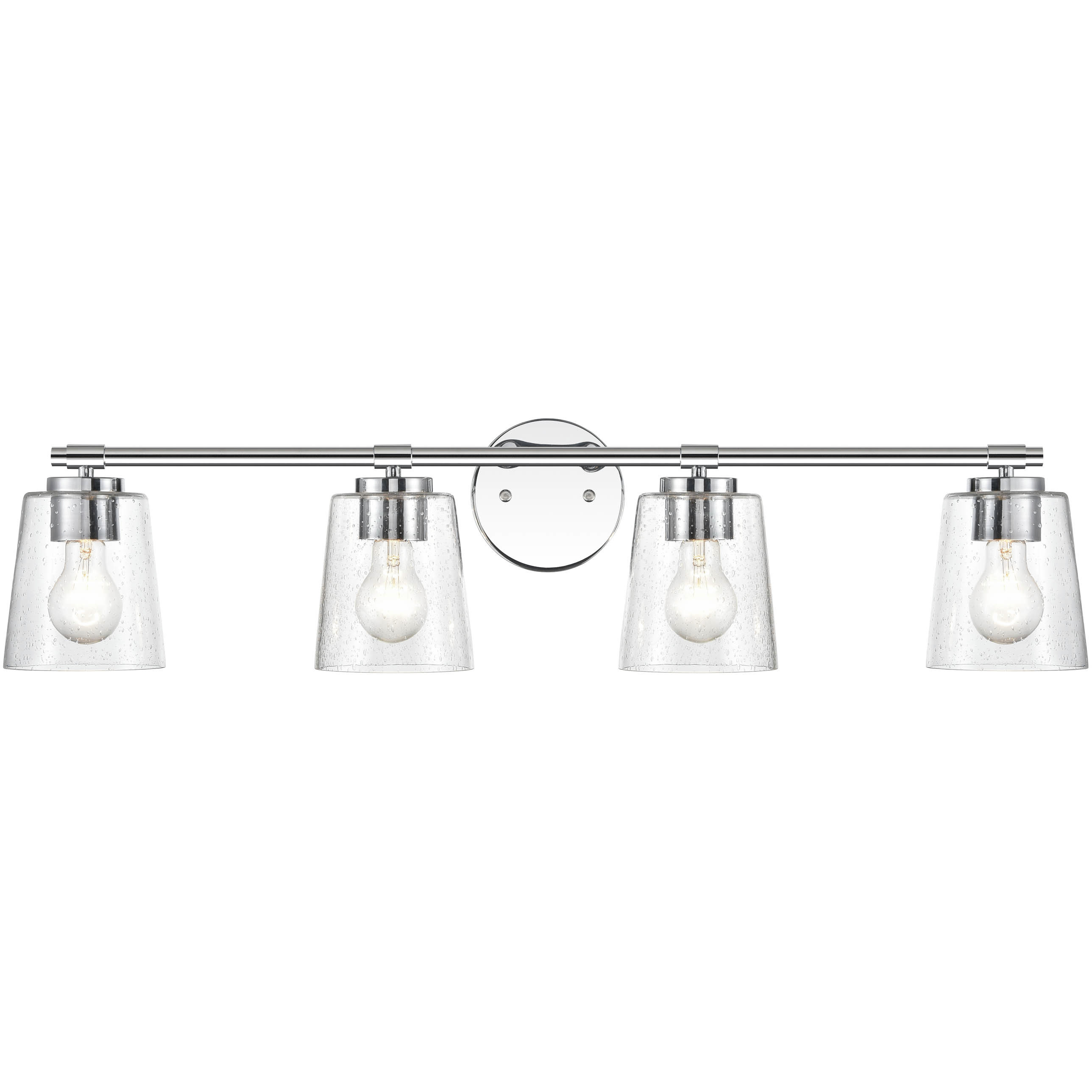 None 4 Light 34 inch Chrome Bathroom Vanity Light Wall Light